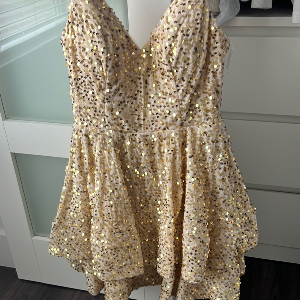 Sparkling Gold Kids Dress
